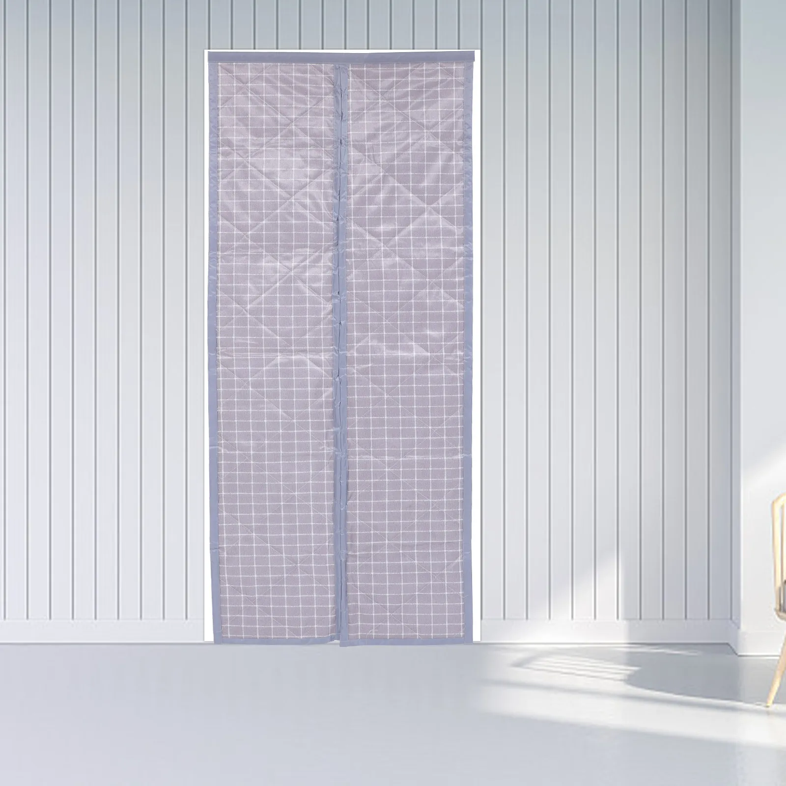 

1Set Thermal Thicken Windproof Door Curtain Magnetic Strips Reinforced Edges Winter Home Curtain Heat Retention Cold Proof