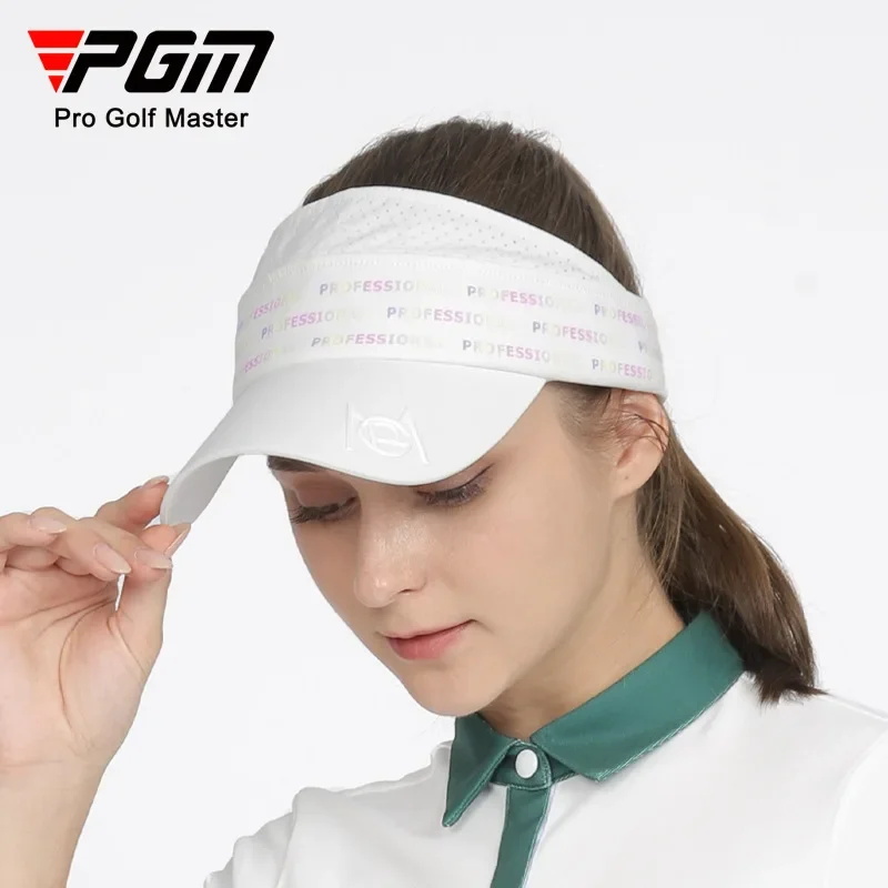 PGM Women Letter Printed Golf Empty Top Hat Lady Breathable Golf Peak Hats Anti-uv Sunproof Sports Caps Anti-Sweat Headcover