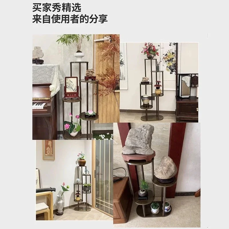 Étagère pour plantes en pot, fleur chinoise, salon, présentoir sur pied, lumière de luxe, haut de gamme, intérieur