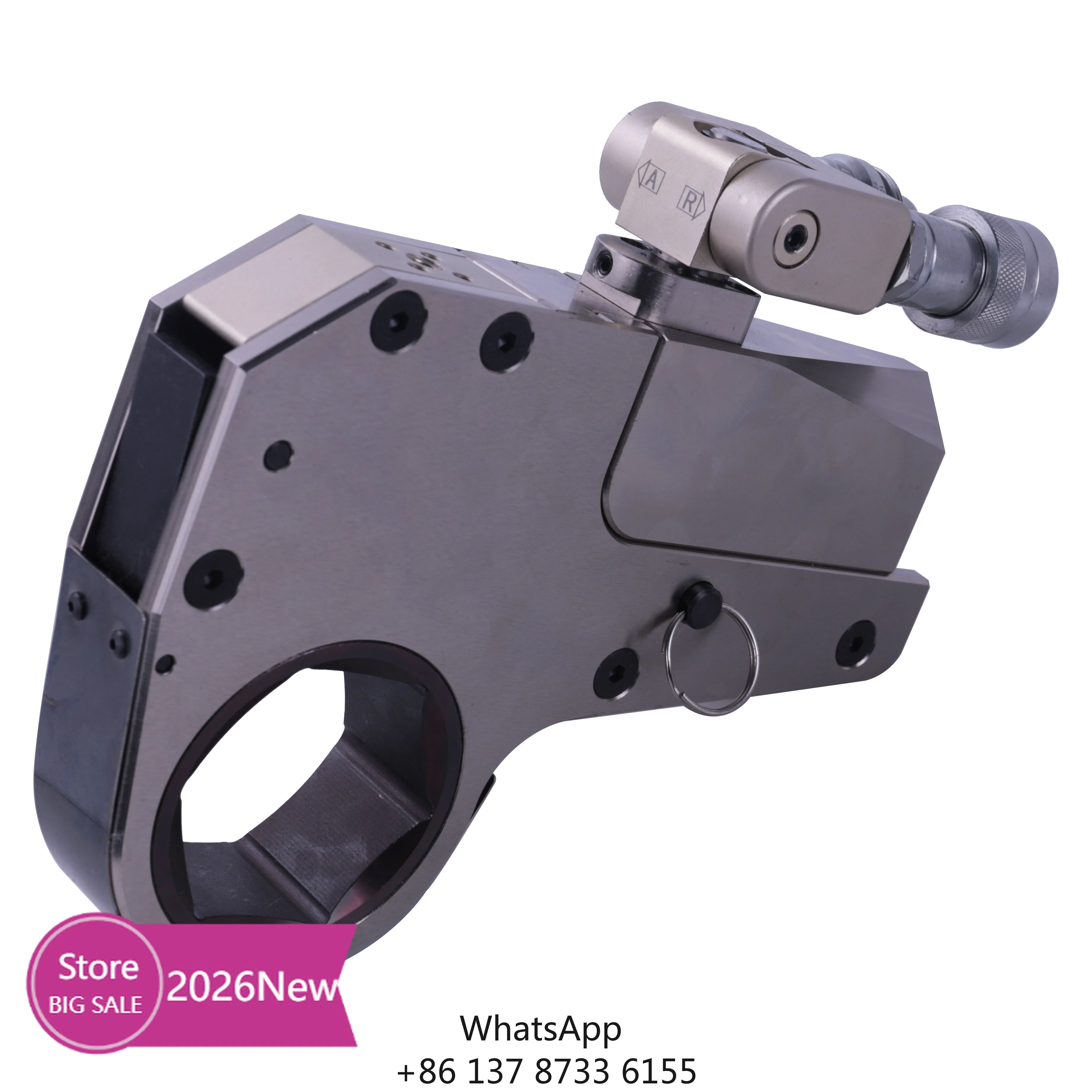 2026MOEDINGEN Hydraulic Torque Wrench MHW-8/S65 Low Profile Hexagonal Hollow Ratchet Box Al-Ti Alloy 1094-10941 NM 65mm
