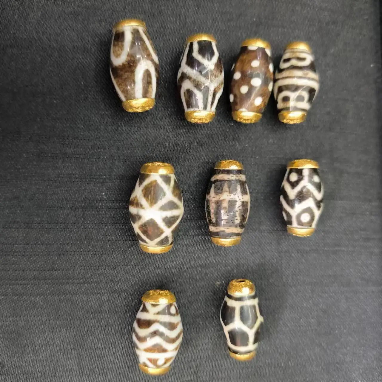 

1pcs/lot Natural bontic Wood Beads Inlaid with 18K gold pendant ancient pattern beautiful meaning Simple and charming jewelry