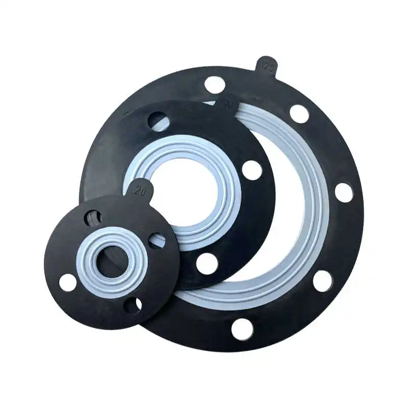 PTFE Composite Rubber Gasket Acid and Alkali Resistant EPDM + PTFE Composite Gasket EPDM Flange Sealing Gasket