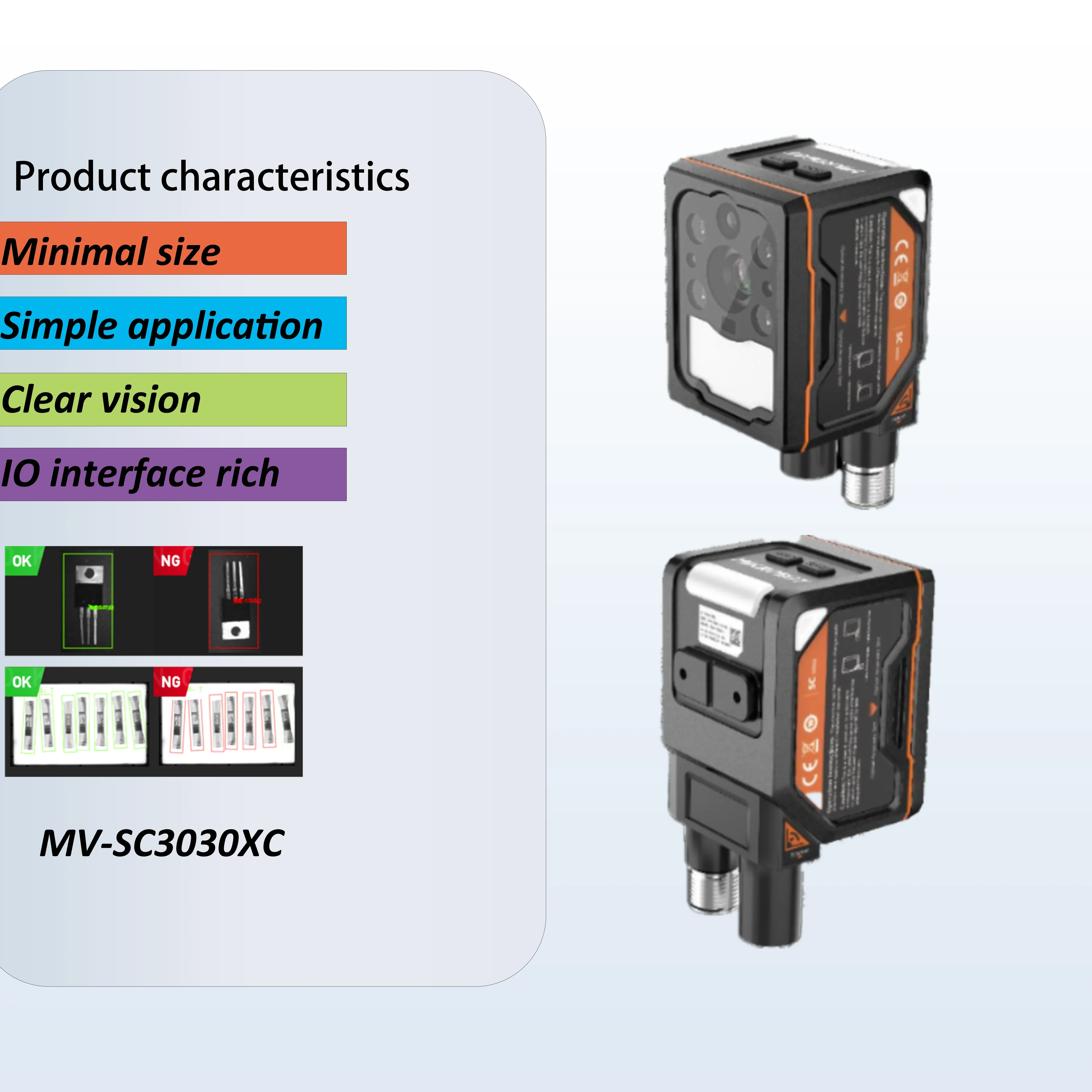 

HIKROBOT CMOS Global Shutter 3MP Color MV-SC3030XC Inspection Automation Machine Vision Sensor Industrial Smart Camera
