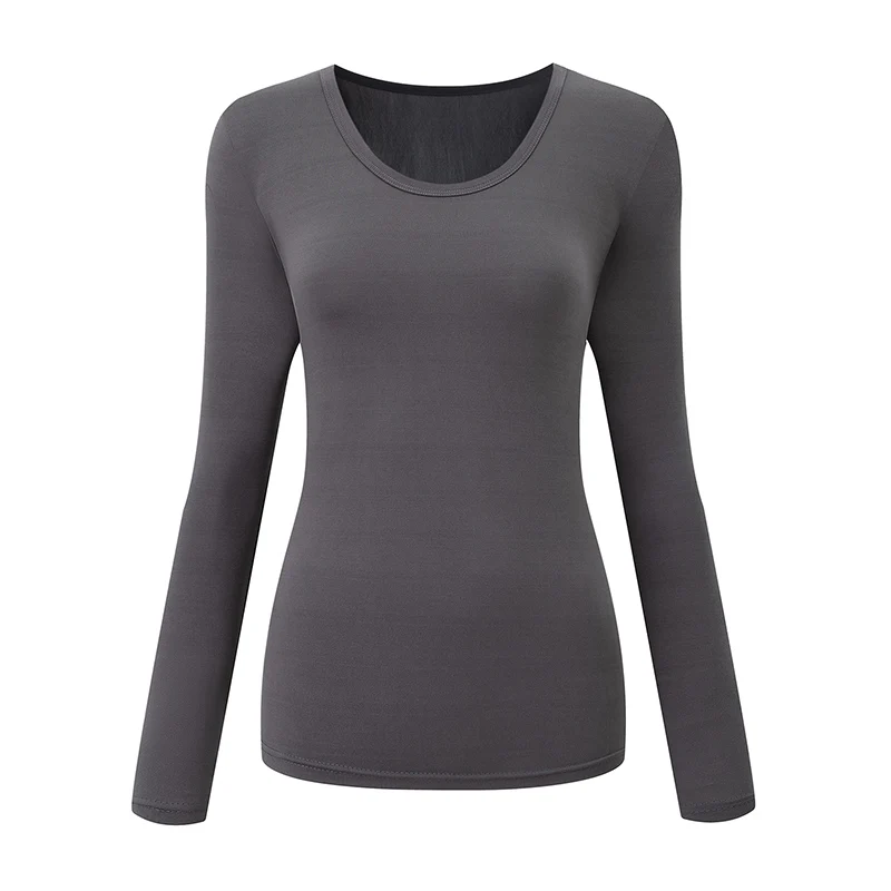 3-Piece Set Of Women's Long Sleeves For Autumn Warm Comfortable Casual Fashionable Low Neck Long Sleeved Top For Home Wear view 4