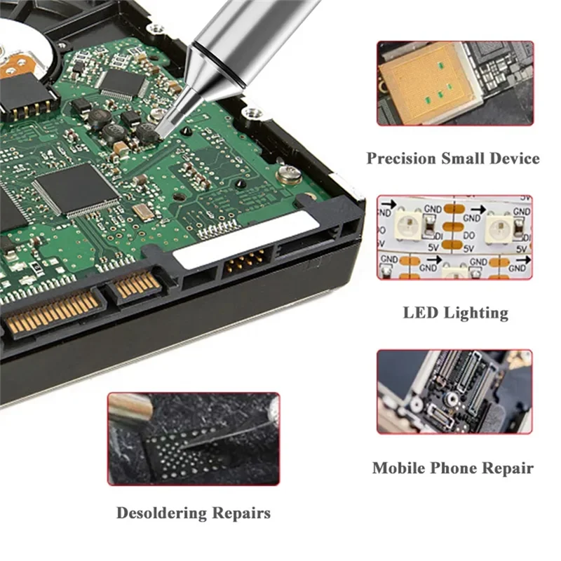 

AA63 ГОРЯЧИЙ 1 комплект инструментов для удаления припоя, вакуумный всасывающий сильный всасывающий антистатический с силиконовой насадкой