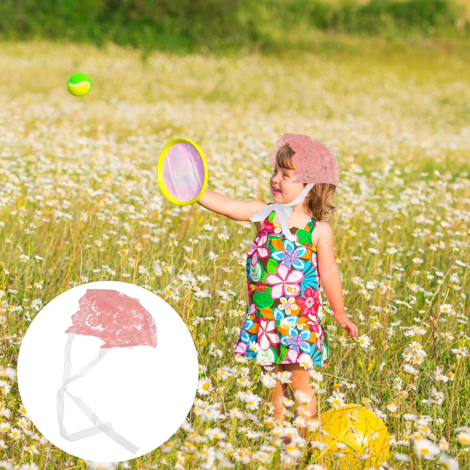 

Baby Hats Cap Lace Cap Toddler Bonnet Red Child Hat for Baptism Christening Girls Photo Lace Baby Prop Adjustable