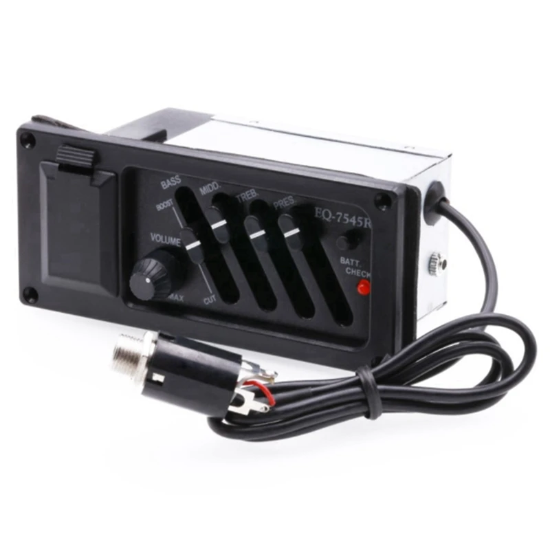 3X 4-Band EQ المعادل بيزو لاقط ل EQ-7545R قبل أمبير الصوتية الغيتار Preamp مكبر للصوت موالف