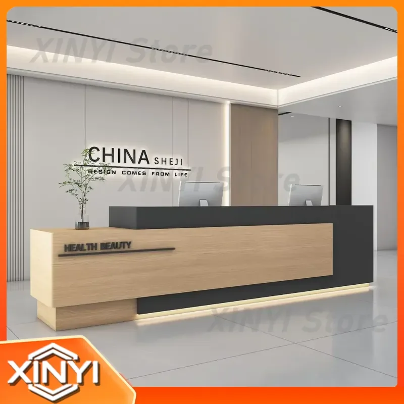 Reception Desk for Office Hotel Shop Training Center Bar Simple Modern Front Desk Checkout Counter Workstation Furniture