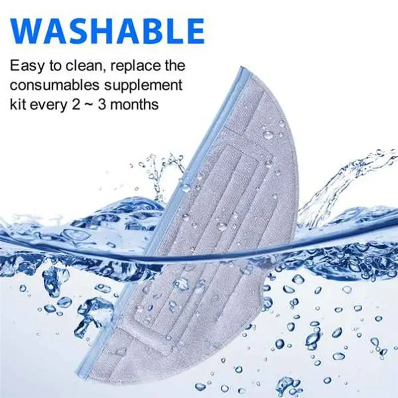SYW-12PCS Microfiber Mop Pads Kit For Roborock S7 S7maxv S7maxv Plus S8 S8+ T7S T7S Plus Vacuum Cleaner Replacement Parts