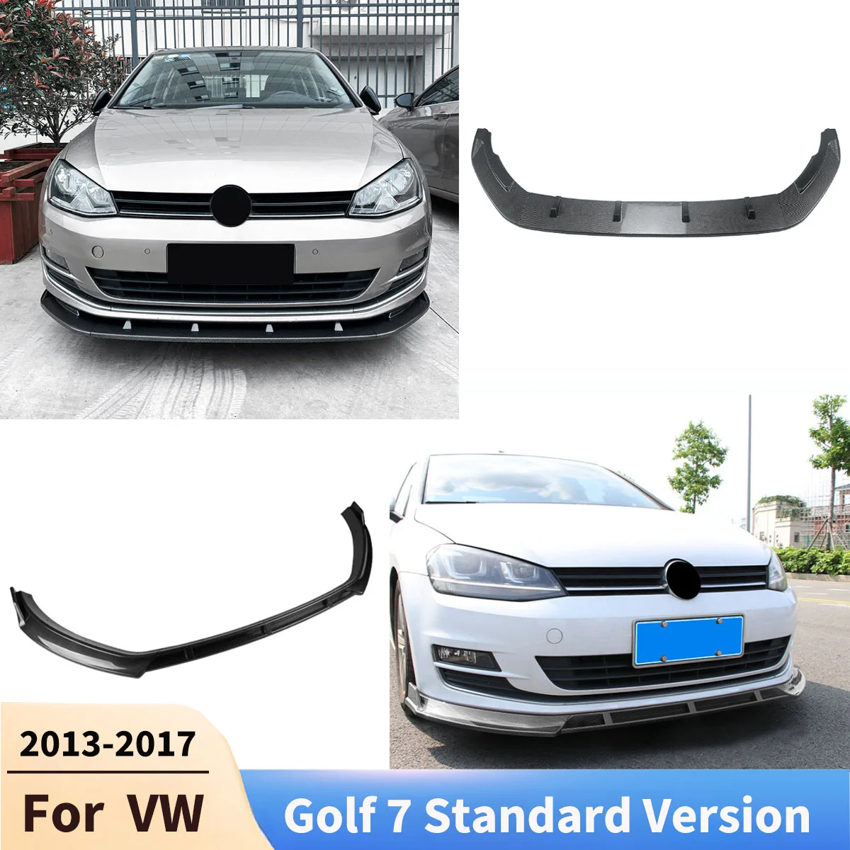 

Car Front Bumper Splitter Lip For Volkswagen Golf 7 2013-2017 Standard Version Body kits Front Blade Spoiler Accessories Tuning