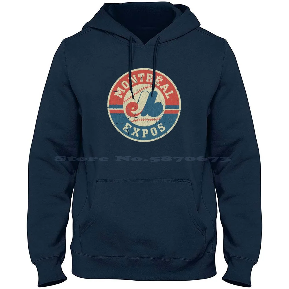 Montreal Expos 1969 100% Cotton Hoodie T Shirt 1969 Baseball Lover Baseball Team Canada Canadian Distressed French Quebec