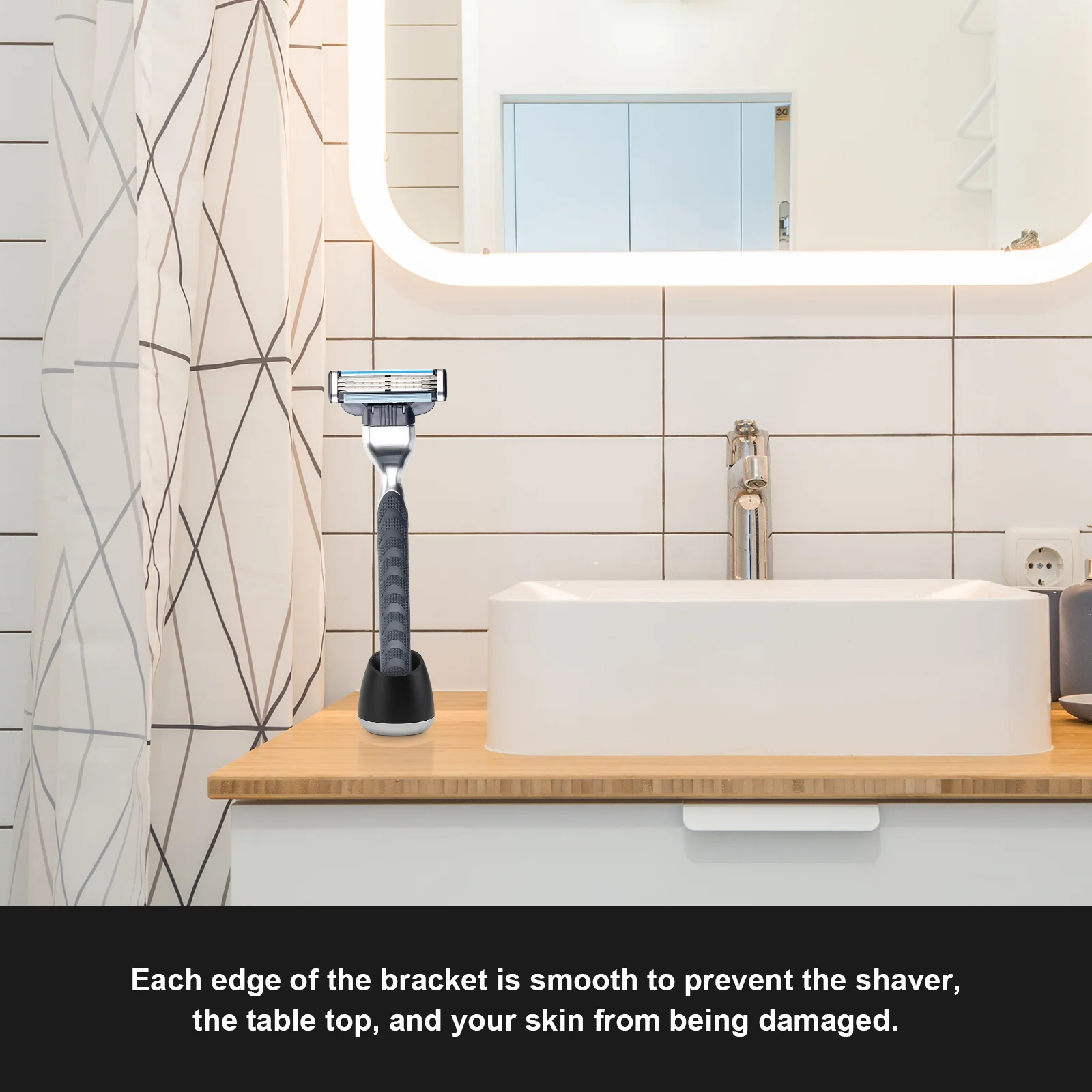 스타일리시 면도기 스탠드 1개 면도기 받침대 면도 브러시 및 면도기 욕실 액세서리 정리함