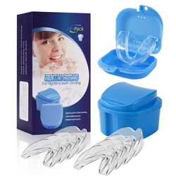 Protector Dental moldeable mejorado, protector nocturno para rechinar los dientes, detiene el bruxismo, elimina el recubrimiento de los dientes, con 2 tamaños y 8 recuentos