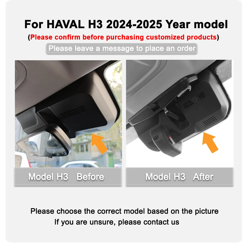 4K HD 2160P Plug en play DashCam Voor HAVAL H3 DOG Kugou 2022 tot 2025Y Voor en Achter WIFI Auto DVR Dash Cam APP controle