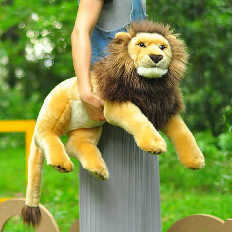 Boneka mewah simulasi, boneka singa kucing