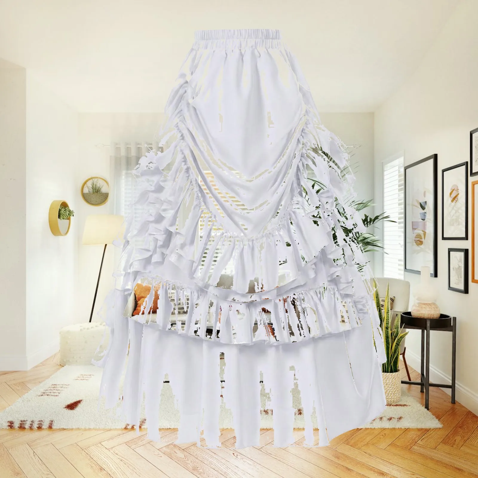 girls-retro-ruffle-skirt-asymmetric-layered-midi-vintage-polka-dot-elastic-waistband-flared-dance-skirt-for-costume