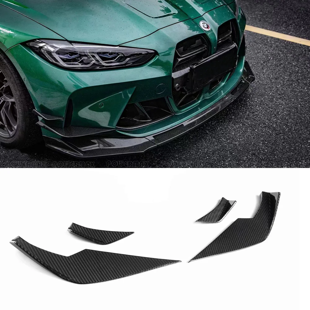 

For BMW M3 G80 M4 G82 Carbon Fiber Front Canards VS Type Dry Apron Fins Canards New Upgrade Condition