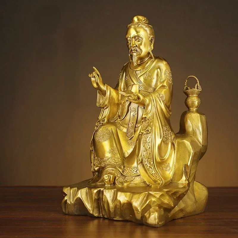 

Copper Medicine King Sun Simiao People Statue Bodhisattva Statue Pharmacy Offering Home Decor
