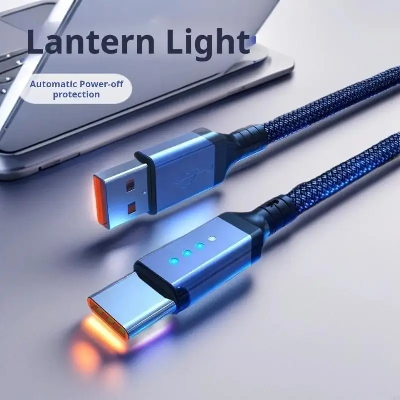 J1HD High Performances Type C Data Transfer Cable with Builting in Overcharge Prevention and Illuminating Charging