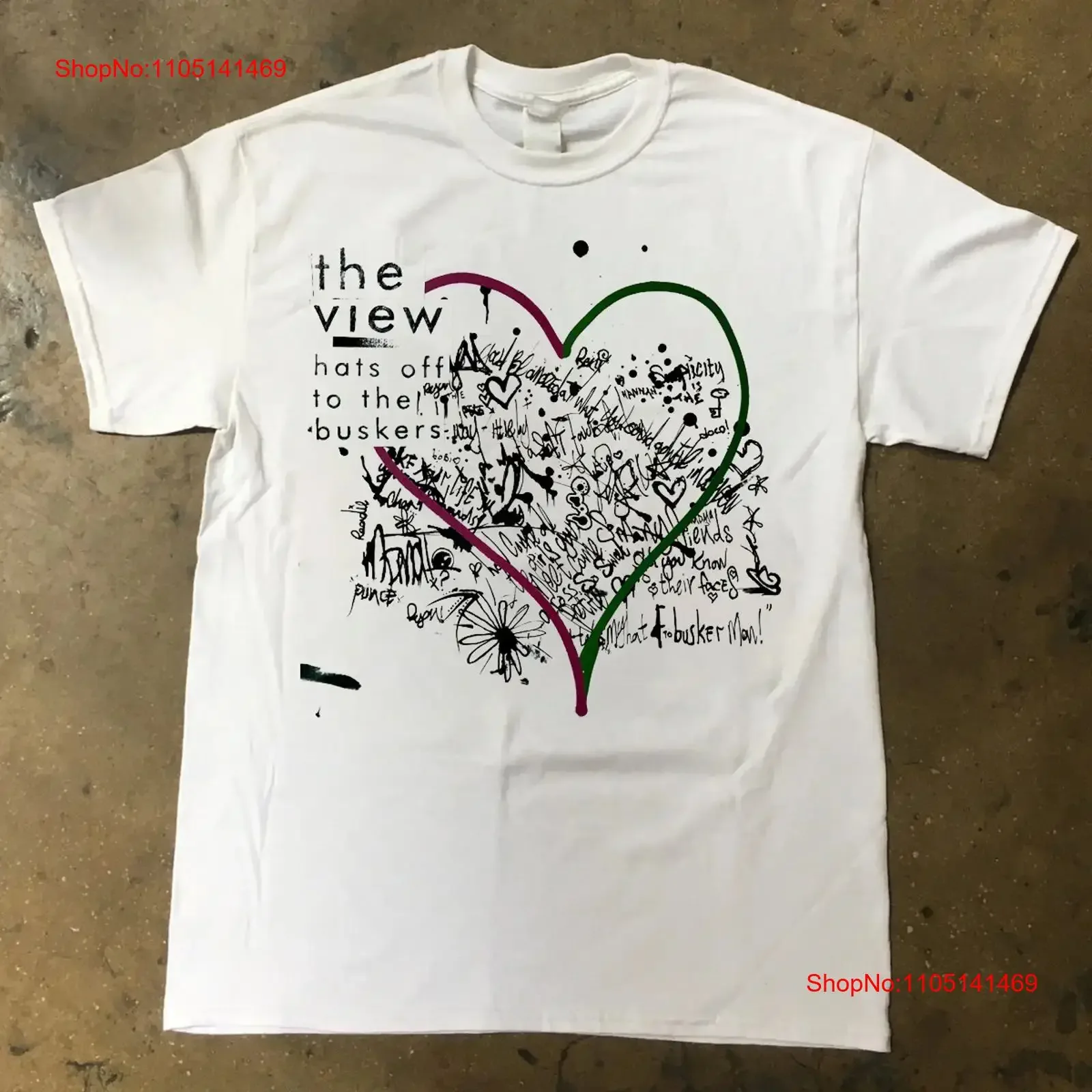 The View Hats Off To Buskers Album لمحبي 5XL تي شيرت QA271 عتيق مغسول للارتداء اليومي موضة جرافيك متعدد الاستخدامات #1
