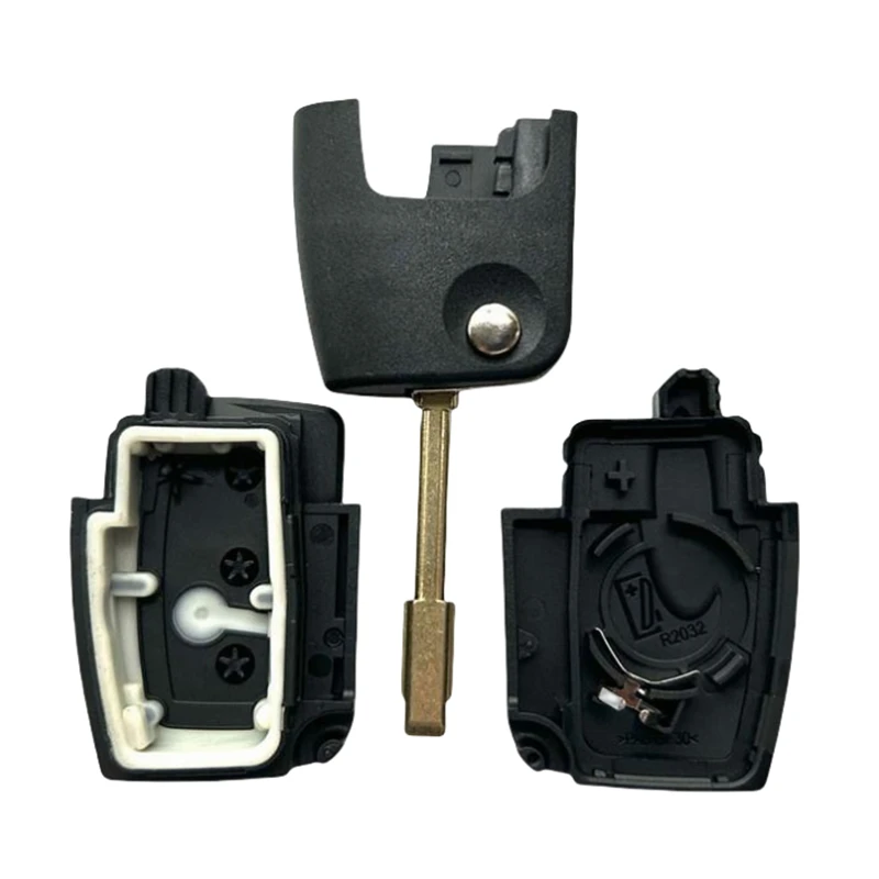 FLYBETTTER OEM Custodia per chiave sostitutiva a 3 pulsanti Flip pieghevole per chiave remota per Ford Focus Fiesta Mondeo Fusion Galaxy