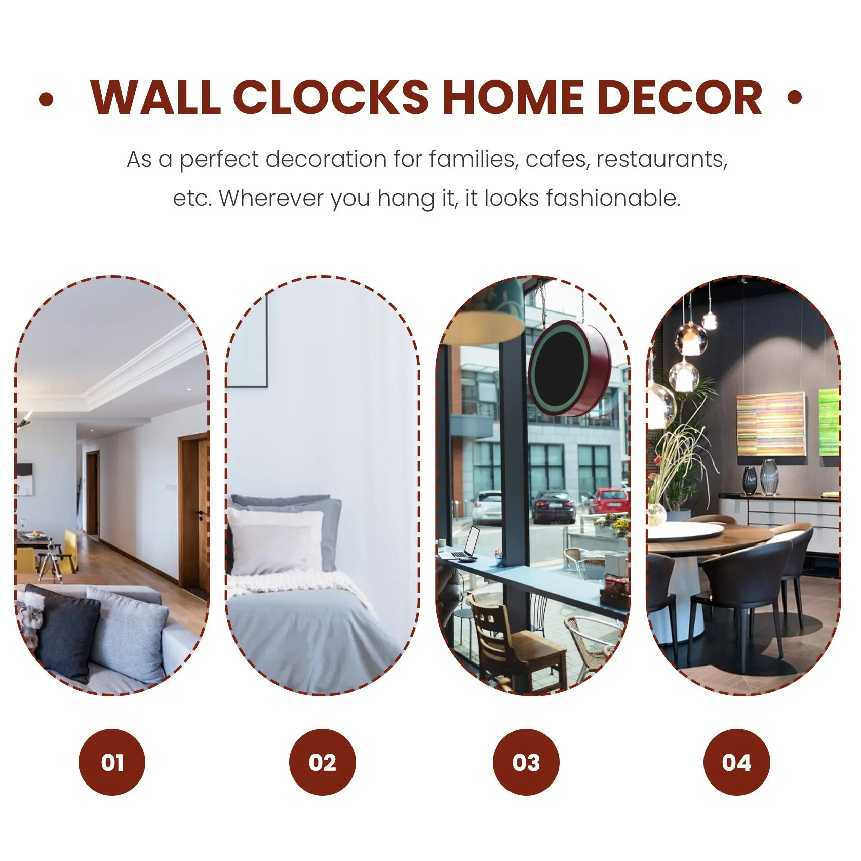 BHTS-House Shape 8 Inches Wall Clock Cuckoo Clock Vintage Bird Bell Timer Living Room Pendulum Clock Craft Art Clock Home Decor