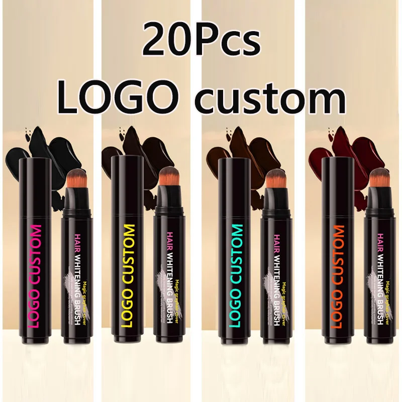 Grey Hair Dye Brush Pen For Hair Stylist 20Pcs Personalized Logo Blend Hair Color Dye Pen Stick For Gray Roots Easy To Use