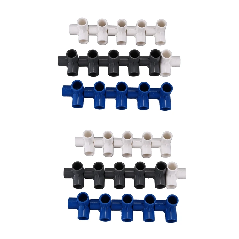 32Pcs Plastic PVC 20Mm Hose Tee Connector 3 Way Joint For Garden Irrigation Watering Pipe Adapter Tube Parts Tools