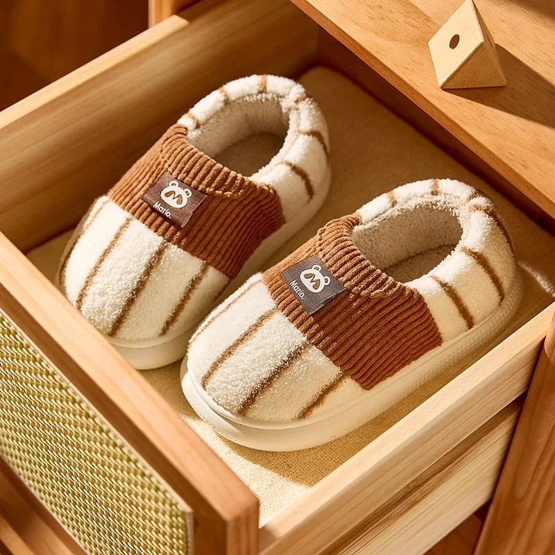 

Веселая зимняя детская хлопковая обувь Mario для дома и улицы, детская хлопковая обувь