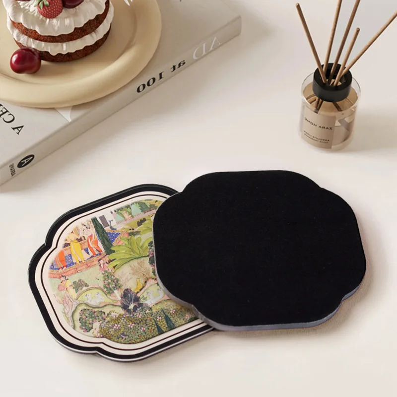 3pc Eco-friendly Acrylic Coasters. Anti-slip Heat-insulating Pads.tableware Coasters.kitchen Heat-resistant Table Mats Bowl Mats