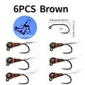 6pcs Brown