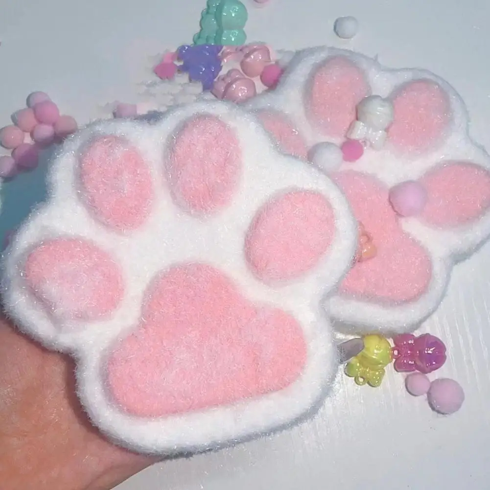 Brinquedo colorido em forma de pata de gato, brinquedo colorido para apertar pata de gato, alívio do estresse, ansiedade, macio, tpr, brinquedo para crianças, adolescentes, adultos, animal de estimação portátil