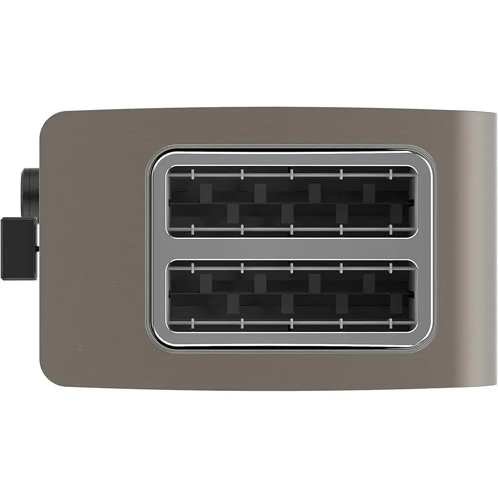 Torradeira de 2 fatias de aço inoxidável 850W Descongelar Reaquecer Cancel Função Bagel Slot para pão com temporizador eletrônico Controle variável