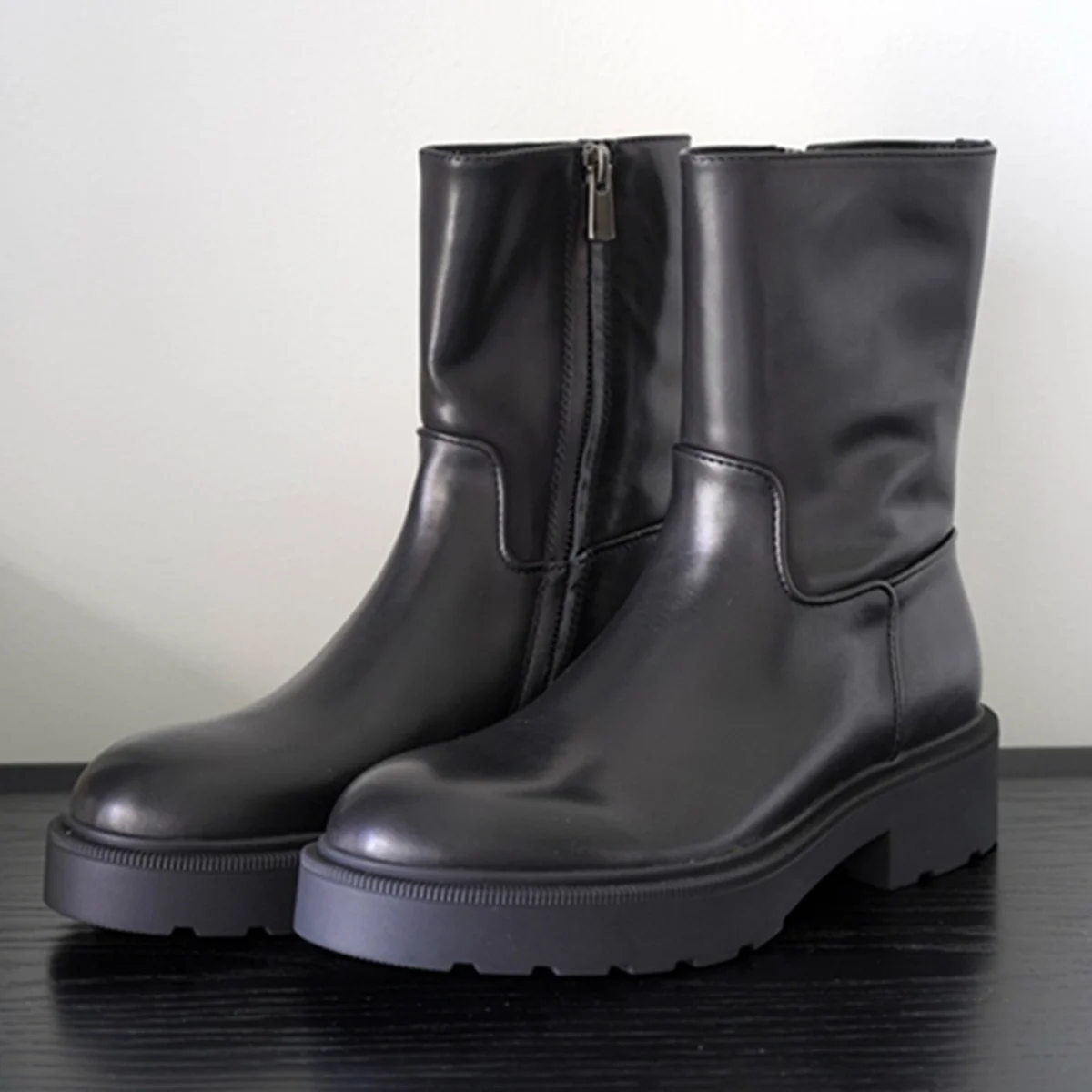 

Jenny&Dave 2026 Women's Boot Autumn Winter Shoes Women's Chelsea Boots British Style 4cm High Heels Genuine Leather Ankle Boots