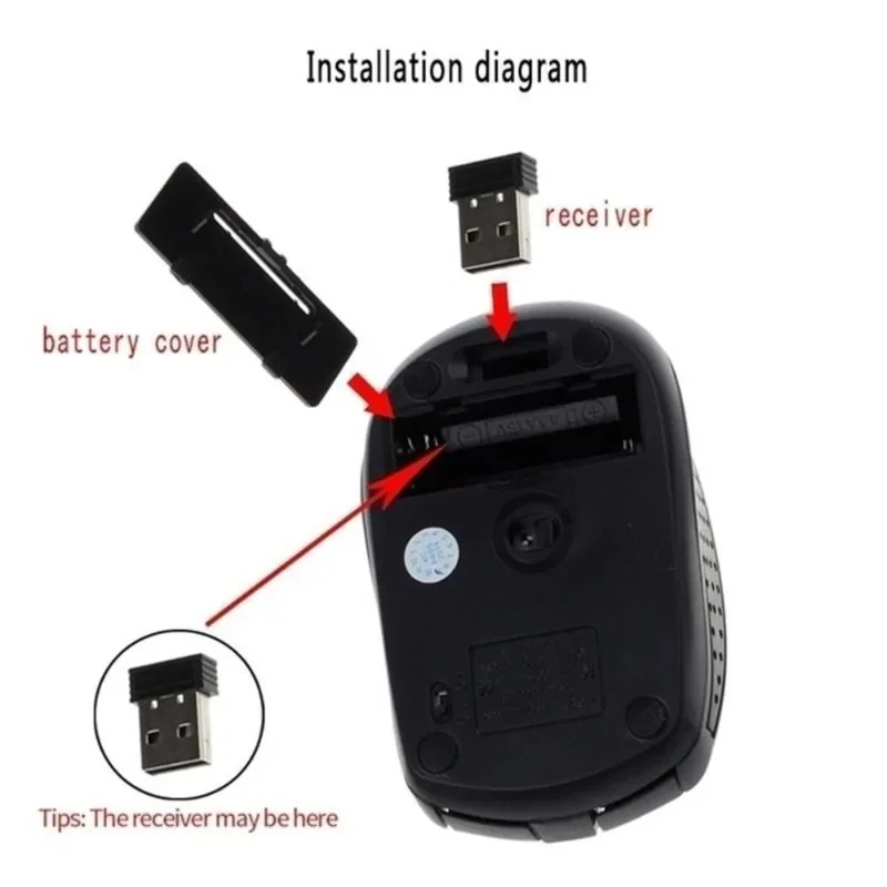 Portable 2.4G Wireless Mouse Optical 6 Buttons 1200DPI Mice For Computer PC Laptop Game Mouse