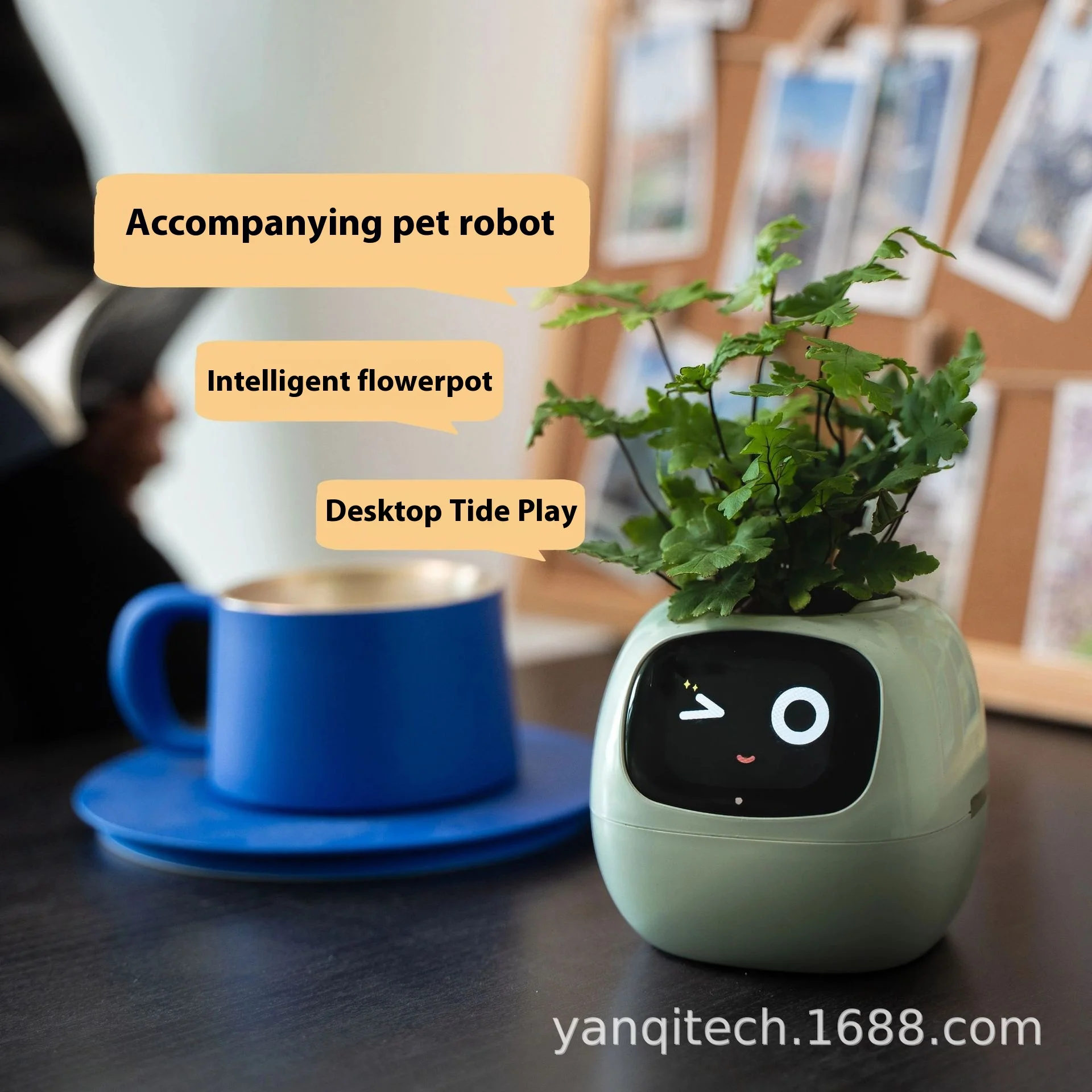 Ivy Intelligent Flowerpot Plant Maintenance Customization Smart Robot Expression Perceptual System Interaction Companion Gifts