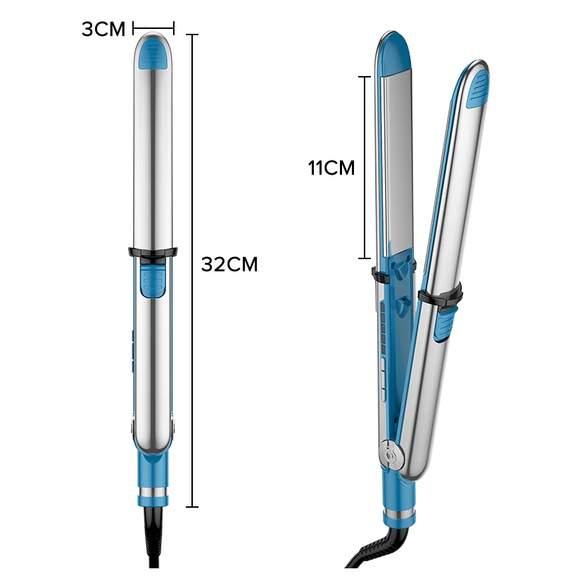 QXXZ Customized Hair Straightener Flat Iron LED Temperature Light Display Titanium Plate Rapid Heating Styling Tools