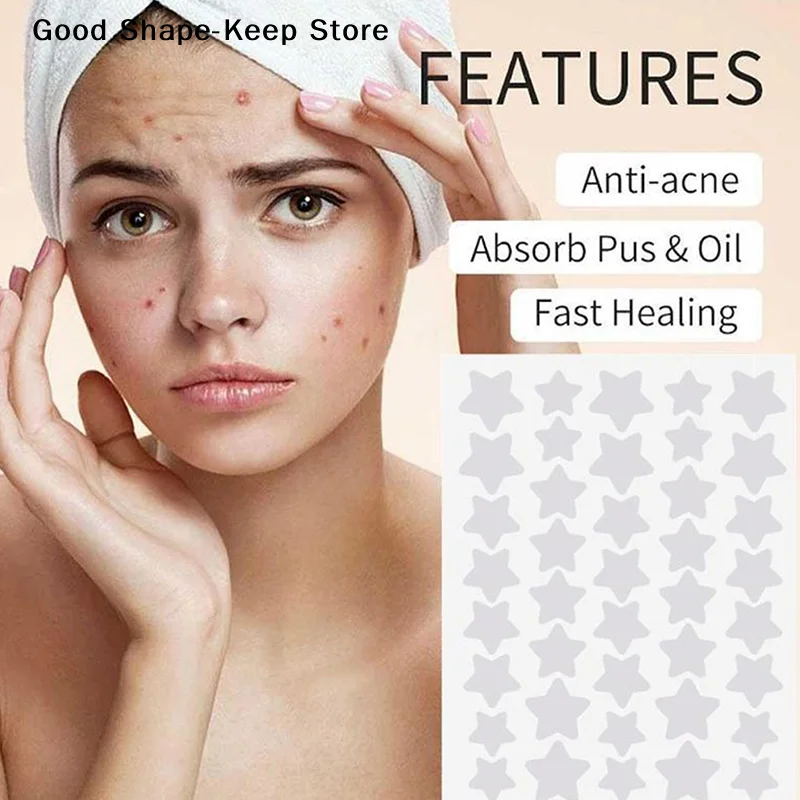 200/400Pcs Colorful PE Facial Concealer Acne Marks Cover Patches Combination Acne Patches Star Heart Type Pimple Sticker