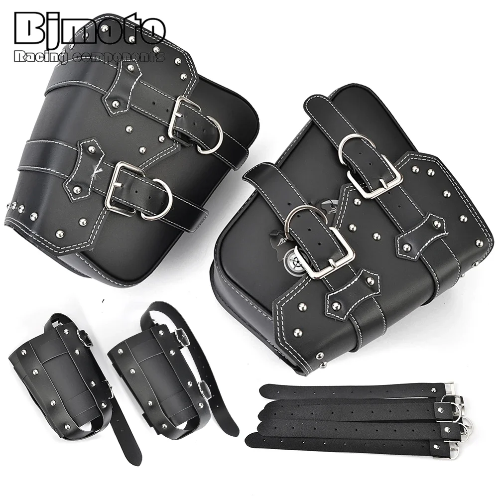 Motorcycle Saddlebags Side Tool Pouch Bag Luggage Saddle Bag Pouch For Harley Sportster XL 883 1200 48 72  Left/Right