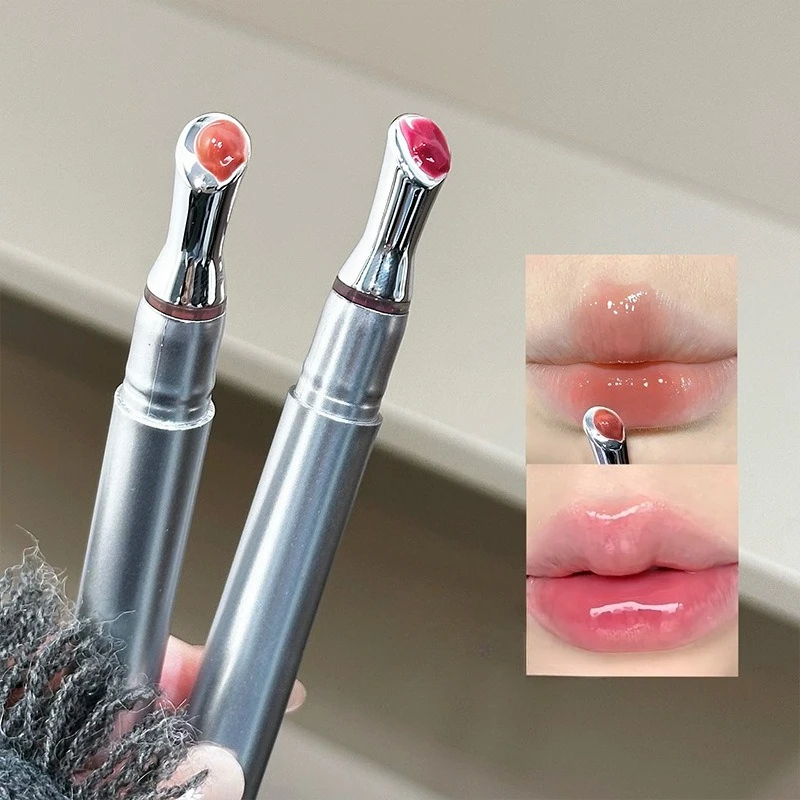 Brilho Labial Transparente Cristalino com Efeito Espelho, Hidratante e Transparente, Fácil de Aplicar e Clarear, Brilho Labial Diário
