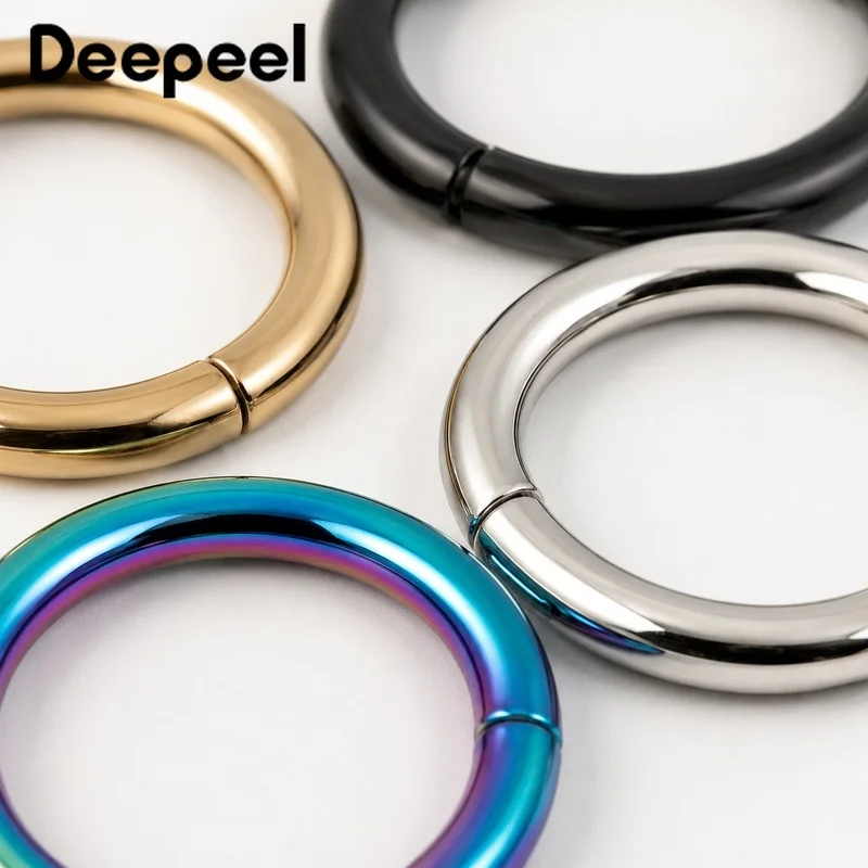 10/20Pcs 13-50mm Metal O Ring Buckles Zinc Alloy Round Connectors for Bag Straps Dog Collars Belts Chains Leather Craft Hardware