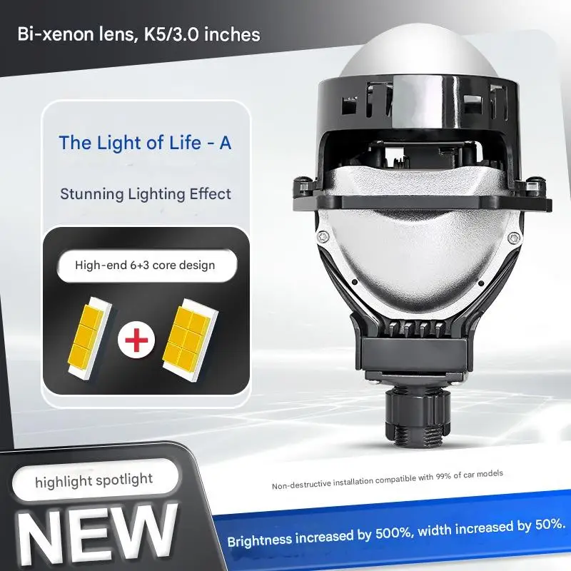 

3 Inch 140W High Power Bi LED Projector Headlight Super Bright Hi Lo Beam Car Motorcycle Truck LED Headlamp Universal Lighting