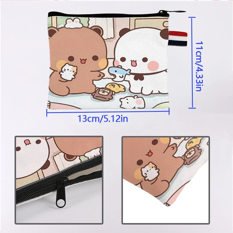 Bubu Dudu Yier Bear Panda Coin Purse Wallets WOMEN MEN Zipper Wallet Storage Coin Cards Moneybags Collection Birthday Gift Bag