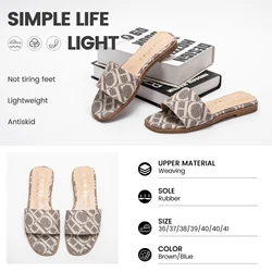 Seasonal New Summer Fashion Women's Sandals Classic Simple Design Wearable Comfortable Anti-slip Sole Letter Printed Slippers