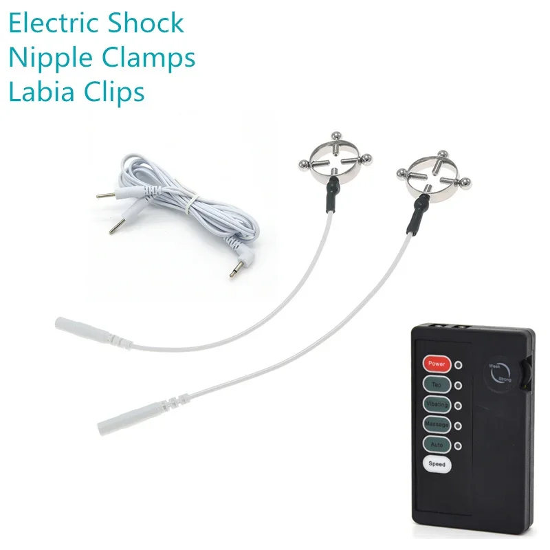 صدمة كهربائية الحلمة المشابك الشفرين كليب القضيب البظر محفز BDSM الوثن نبض تدليك الجسم اللعوب منصات لعبة الجنس للنساء