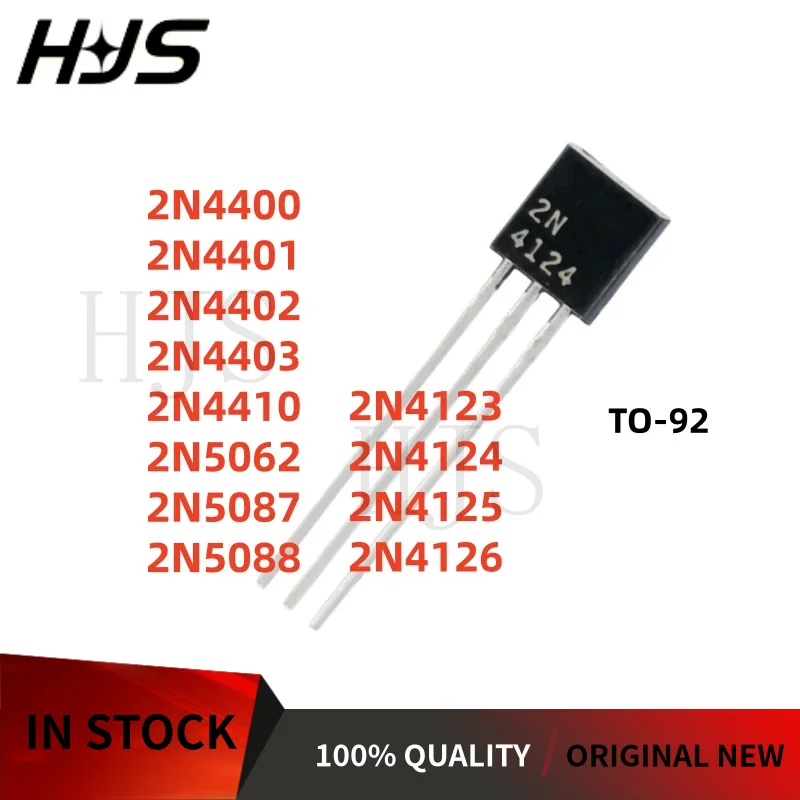 10PCS 2N4123 N4123 2N4124 N4124 2N4125 N4125 2N4126 N4126 2N4400 2N4401 2N4402 2N4403 2N4410 2N5087 2N5088 2N5062 TO-92 NEW