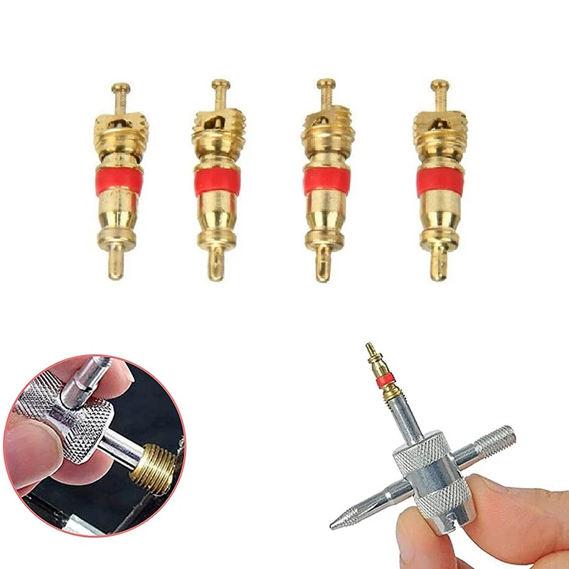 

Alloy Car Truck Tubeless Tyre Valve American Style Tire Valve Cores Motorcycle Tire Valve Stem Core Removal Wrench Repair Tool