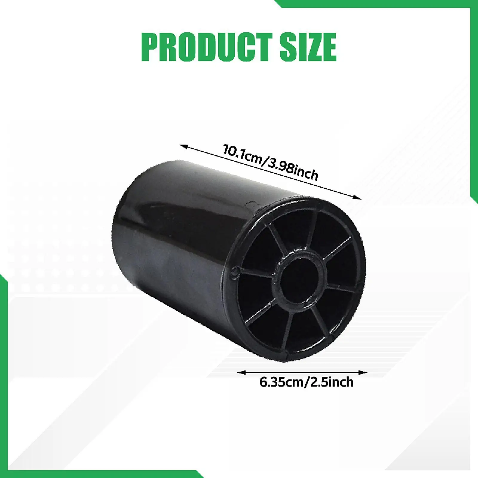 Garden Mower Deck Roller Wheels PVC 2 Pack Durable Anti Scalp Replacement for Wide Use