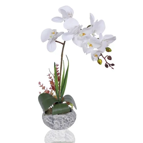 Bappay Decorative Pots Elegant Series Wet Orchid Artificial