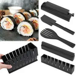 3/10pcs Sushi Maker Equipment Kit Japanese Rice Ball Fork Spatula Cake Roll Mold Sushi Making Tools Mould
